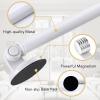 image:imageHVERSAILTEX 1 PACK Magnetic Curtain Rods for Metal Doors 16 to 28 12 Inch Diameter Adjustable French Door Curtain Rod for Classroom Whiteboard Cafe Rod with Strong Magnet Towel Bar HolderNickelWhite