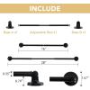 image:imageHVERSAILTEX 1 PACK Magnetic Curtain Rods for Metal Doors 16 to 28 12 Inch Diameter Adjustable French Door Curtain Rod for Classroom Whiteboard Cafe Rod with Strong Magnet Towel Bar HolderNickelBlack