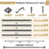 image:imageHVERSAILTEX Curtain Rods for Windows 162 to 282 Inches 1 inch Diameter Adjustable Decorative Telescoping Curtain Rod with Brackets Heavy Duty Splicing Window Rods with Decorative Finials BlackDark Grey