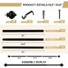 image:imageHVERSAILTEX Curtain Rods for Windows 162 to 282 Inches 1 inch Diameter Adjustable Decorative Telescoping Curtain Rod with Brackets Heavy Duty Splicing Window Rods with Decorative Finials BlackBlack