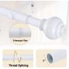 image:imageHVERSAILTEX Curtain Rods for Windows 162 to 282 Inches 1 inch Diameter Adjustable Decorative Telescoping Curtain Rod with Brackets Heavy Duty Splicing Window Rods with Decorative Finials BlackWhite