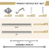image:imageHVERSAILTEX Curtain Rods for Windows 162 to 282 Inches 1 inch Diameter Adjustable Decorative Telescoping Curtain Rod with Brackets Heavy Duty Splicing Window Rods with Decorative Finials BlackNickel