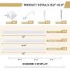 image:imageHVERSAILTEX Curtain Rods for Windows 162 to 282 Inches 1 inch Diameter Adjustable Decorative Telescoping Curtain Rod with Brackets Heavy Duty Splicing Window Rods with Decorative Finials BlackWhite