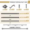 image:imageHVERSAILTEX Curtain Rods for Windows 162 to 282 Inches 1 inch Diameter Adjustable Decorative Telescoping Curtain Rod with Brackets Heavy Duty Splicing Window Rods with Decorative Finials BlackDark Grey