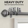 image:imageHVERSAILTEX Curtain Rods for Windows 162 to 282 Inches 1 inch Diameter Adjustable Decorative Telescoping Curtain Rod with Brackets Heavy Duty Splicing Window Rods with Decorative Finials BlackDark Grey