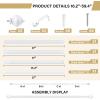 image:imageHVERSAILTEX Curtain Rods for Windows 162 to 282 Inches 1 inch Diameter Adjustable Decorative Telescoping Curtain Rod with Brackets Heavy Duty Splicing Window Rods with Decorative Finials BlackWhite