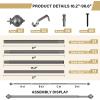 image:imageHVERSAILTEX Curtain Rods for Windows 162 to 282 Inches 1 inch Diameter Adjustable Decorative Telescoping Curtain Rod with Brackets Heavy Duty Splicing Window Rods with Decorative Finials BlackDark Grey