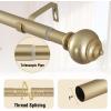 image:imageHVERSAILTEX Curtain Rods for Windows 162 to 282 Inches 1 inch Diameter Adjustable Decorative Telescoping Curtain Rod with Brackets Heavy Duty Splicing Window Rods with Decorative Finials BlackGold