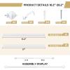 image:imageHVERSAILTEX Curtain Rods for Windows 162 to 282 Inches 1 inch Diameter Adjustable Decorative Telescoping Curtain Rod with Brackets Heavy Duty Splicing Window Rods with Decorative Finials BlackWhite