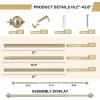 image:imageHVERSAILTEX Curtain Rods for Windows 162 to 282 Inches 1 inch Diameter Adjustable Decorative Telescoping Curtain Rod with Brackets Heavy Duty Splicing Window Rods with Decorative Finials BlackGold