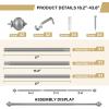 image:imageHVERSAILTEX Curtain Rods for Windows 162 to 282 Inches 1 inch Diameter Adjustable Decorative Telescoping Curtain Rod with Brackets Heavy Duty Splicing Window Rods with Decorative Finials BlackNickel