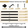 image:imageHVERSAILTEX Curtain Rods for Windows 162 to 282 Inches 1 inch Diameter Adjustable Decorative Telescoping Curtain Rod with Brackets Heavy Duty Splicing Window Rods with Decorative Finials BlackBlack
