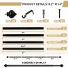 image:imageHVERSAILTEX Curtain Rods for Windows 162 to 282 Inches 1 inch Diameter Adjustable Decorative Telescoping Curtain Rod with Brackets Heavy Duty Splicing Window Rods with Decorative Finials BlackBlack