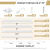 image:imageHVERSAILTEX Curtain Rods for Windows 162 to 282 Inches 1 inch Diameter Adjustable Decorative Telescoping Curtain Rod with Brackets Heavy Duty Splicing Window Rods with Decorative Finials BlackWhite