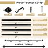 image:imageHVERSAILTEX Curtain Rods for Windows 162 to 282 Inches 1 inch Diameter Adjustable Decorative Telescoping Curtain Rod with Brackets Heavy Duty Splicing Window Rods with Decorative Finials BlackBlack