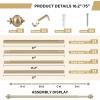 image:imageHVERSAILTEX Curtain Rods for Windows 162 to 282 Inches 1 inch Diameter Adjustable Decorative Telescoping Curtain Rod with Brackets Heavy Duty Splicing Window Rods with Decorative Finials BlackGold