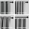 image:imageHVERSAILTEX Curtain Rods for Windows 162 to 282 Inches 1 inch Diameter Adjustable Decorative Telescoping Curtain Rod with Brackets Heavy Duty Splicing Window Rods with Decorative Finials BlackBlack