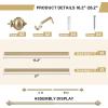 image:imageHVERSAILTEX Curtain Rods for Windows 162 to 282 Inches 1 inch Diameter Adjustable Decorative Telescoping Curtain Rod with Brackets Heavy Duty Splicing Window Rods with Decorative Finials BlackGold