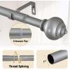 image:imageHVERSAILTEX Curtain Rods for Windows 162 to 282 Inches 1 inch Diameter Adjustable Decorative Telescoping Curtain Rod with Brackets Heavy Duty Splicing Window Rods with Decorative Finials BlackNickel