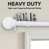 image:imageHVERSAILTEX Curtain Rods for Windows 162 to 282 Inches 1 inch Diameter Adjustable Decorative Telescoping Curtain Rod with Brackets Heavy Duty Splicing Window Rods with Decorative Finials BlackWhite