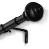 image:imageHVERSAILTEX Curtain Rods for Windows 162 to 282 Inches 1 inch Diameter Adjustable Decorative Telescoping Curtain Rod with Brackets Heavy Duty Splicing Window Rods with Decorative Finials BlackBlack