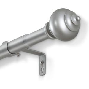 image:imageHVERSAILTEX Curtain Rods for Windows 162 to 282 Inches 1 inch Diameter Adjustable Decorative Telescoping Curtain Rod with Brackets Heavy Duty Splicing Window Rods with Decorative Finials BlackNickel