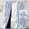 image:imageHVERSAILTEX Blackout Curtains 84 Inch Length 2 Panels Set Floral Print Curtain Drapes for Living Room Thermal Insulated Grommet Window Curtains for Bedroom  Traditional Floral in Sage and BrownFloral in Blue and Wheat