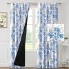 image:imageHVERSAILTEX Blackout Curtains 84 Inch Length 2 Panels Set Floral Print Curtain Drapes for Living Room Thermal Insulated Grommet Window Curtains for Bedroom  Traditional Floral in Sage and BrownFloral in Blue and Wheat