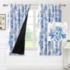 image:imageHVERSAILTEX Blackout Curtains 84 Inch Length 2 Panels Set Floral Print Curtain Drapes for Living Room Thermal Insulated Grommet Window Curtains for Bedroom  Traditional Floral in Sage and BrownFloral in Blue and Wheat