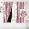 image:imageHVERSAILTEX Blackout Curtains 84 Inch Length 2 Panels Set Floral Print Curtain Drapes for Living Room Thermal Insulated Grommet Window Curtains for Bedroom  Traditional Floral in Sage and BrownFloral in Christmas Red and Christmas Green