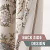 image:imageHVERSAILTEX Blackout Curtains 84 Inch Length 2 Panels Set Floral Print Curtain Drapes for Living Room Thermal Insulated Grommet Window Curtains for Bedroom  Traditional Floral in Sage and BrownFloral in Sage and Brown