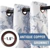 image:imageHVERSAILTEX Blackout Curtains 84 Inch Length 2 Panels Set Floral Print Curtain Drapes for Living Room Thermal Insulated Grommet Window Curtains for Bedroom  Traditional Floral in Sage and BrownFloral in Storm Blue