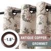 image:imageHVERSAILTEX Blackout Curtains 84 Inch Length 2 Panels Set Floral Print Curtain Drapes for Living Room Thermal Insulated Grommet Window Curtains for Bedroom  Traditional Floral in Sage and BrownFloral in Sage and Brown