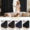 image:imageHVERSAILTEX Ivory Curtains for Bedroom Window Treatment Blackout Thermal Insulated Room Darkening Solid Grommet CurtainsDrapes for Living Room Set of 2 Panels 52 by 84 Inch Long IvoryCreamJet Black