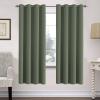 image:imageHVERSAILTEX Ivory Curtains for Bedroom Window Treatment Blackout Thermal Insulated Room Darkening Solid Grommet CurtainsDrapes for Living Room Set of 2 Panels 52 by 84 Inch Long IvoryCreamBronze Green