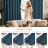 image:imageHVERSAILTEX Ivory Curtains for Bedroom Window Treatment Blackout Thermal Insulated Room Darkening Solid Grommet CurtainsDrapes for Living Room Set of 2 Panels 52 by 84 Inch Long IvoryCreamDark Teal