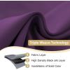 image:imageHVERSAILTEX Ivory Curtains for Bedroom Window Treatment Blackout Thermal Insulated Room Darkening Solid Grommet CurtainsDrapes for Living Room Set of 2 Panels 52 by 84 Inch Long IvoryCreamPlum Purple