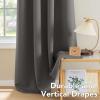image:imageHVERSAILTEX Ivory Curtains for Bedroom Window Treatment Blackout Thermal Insulated Room Darkening Solid Grommet CurtainsDrapes for Living Room Set of 2 Panels 52 by 84 Inch Long IvoryCreamCharcoal Gray