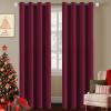 image:imageHVERSAILTEX Ivory Curtains for Bedroom Window Treatment Blackout Thermal Insulated Room Darkening Solid Grommet CurtainsDrapes for Living Room Set of 2 Panels 52 by 84 Inch Long IvoryCreamBurgundy