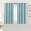 image:imageHVERSAILTEX Ivory Curtains for Bedroom Window Treatment Blackout Thermal Insulated Room Darkening Solid Grommet CurtainsDrapes for Living Room Set of 2 Panels 52 by 84 Inch Long IvoryCreamMineral Blue