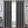 image:imageHVERSAILTEX Ivory Curtains for Bedroom Window Treatment Blackout Thermal Insulated Room Darkening Solid Grommet CurtainsDrapes for Living Room Set of 2 Panels 52 by 84 Inch Long IvoryCreamCharcoal Gray