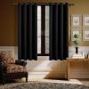 image:imageHVERSAILTEX Ivory Curtains for Bedroom Window Treatment Blackout Thermal Insulated Room Darkening Solid Grommet CurtainsDrapes for Living Room Set of 2 Panels 52 by 84 Inch Long IvoryCreamJet Black