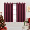 image:imageHVERSAILTEX Ivory Curtains for Bedroom Window Treatment Blackout Thermal Insulated Room Darkening Solid Grommet CurtainsDrapes for Living Room Set of 2 Panels 52 by 84 Inch Long IvoryCreamBurgundy