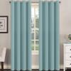 image:imageHVERSAILTEX Ivory Curtains for Bedroom Window Treatment Blackout Thermal Insulated Room Darkening Solid Grommet CurtainsDrapes for Living Room Set of 2 Panels 52 by 84 Inch Long IvoryCreamMineral Blue