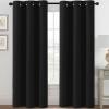 image:imageHVERSAILTEX Ivory Curtains for Bedroom Window Treatment Blackout Thermal Insulated Room Darkening Solid Grommet CurtainsDrapes for Living Room Set of 2 Panels 52 by 84 Inch Long IvoryCreamJet Black
