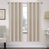 image:imageHVERSAILTEX Ivory Curtains for Bedroom Window Treatment Blackout Thermal Insulated Room Darkening Solid Grommet CurtainsDrapes for Living Room Set of 2 Panels 52 by 84 Inch Long IvoryCreamFog