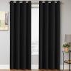 image:imageHVERSAILTEX Ivory Curtains for Bedroom Window Treatment Blackout Thermal Insulated Room Darkening Solid Grommet CurtainsDrapes for Living Room Set of 2 Panels 52 by 84 Inch Long IvoryCreamJet Black