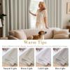 image:imageHVERSAILTEX Ivory Curtains for Bedroom Window Treatment Blackout Thermal Insulated Room Darkening Solid Grommet CurtainsDrapes for Living Room Set of 2 Panels 52 by 84 Inch Long IvoryCreamPale Oak