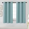 image:imageHVERSAILTEX Ivory Curtains for Bedroom Window Treatment Blackout Thermal Insulated Room Darkening Solid Grommet CurtainsDrapes for Living Room Set of 2 Panels 52 by 84 Inch Long IvoryCreamMineral Blue