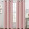 image:imageHVERSAILTEX Ivory Curtains for Bedroom Window Treatment Blackout Thermal Insulated Room Darkening Solid Grommet CurtainsDrapes for Living Room Set of 2 Panels 52 by 84 Inch Long IvoryCreamBaby Pink